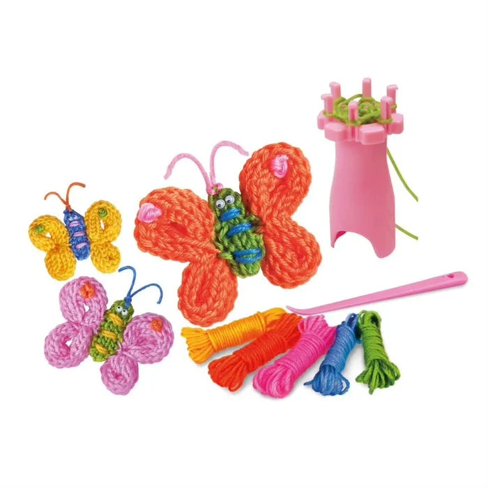 4M - Little Craft Spool Knit Butterflies Kit