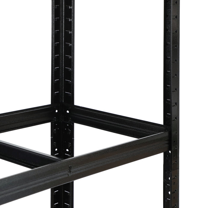 Set of 4 Warehouse Storage Racks 5 Tier Black 1.5 m