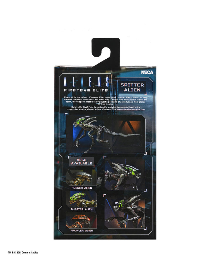 Aliens Fireteam Elite Spitter Action Figure 7” Scale with Tail Black