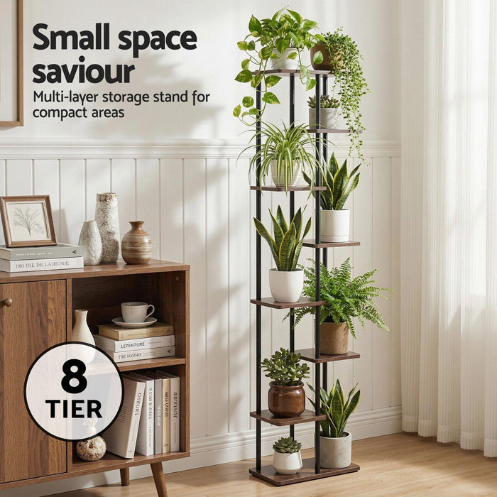 Artiss 8 Tiers Plant Stand Metal Flower Pots Shelf Indoor Outdoor Garden Home