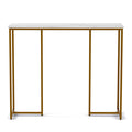Artiss Console Table Marble Effect White&Gold