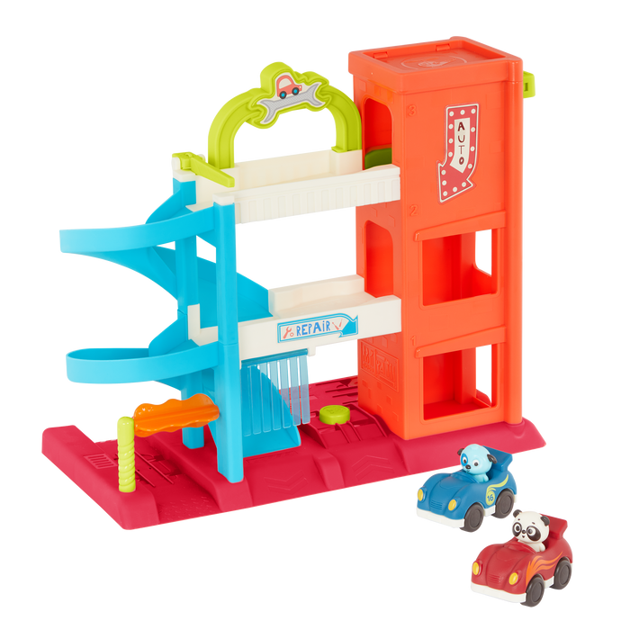 Car garage playset.
