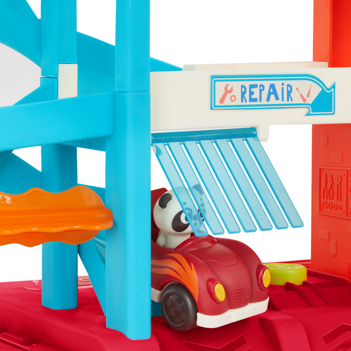 Car garage playset.