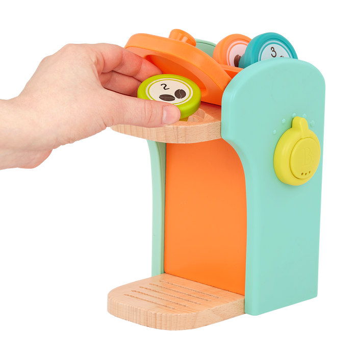 Toy coffee maker set.