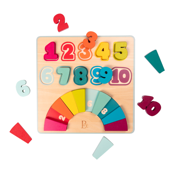 Wooden number puzzle.