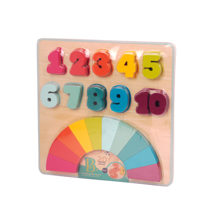 Wooden number puzzle.