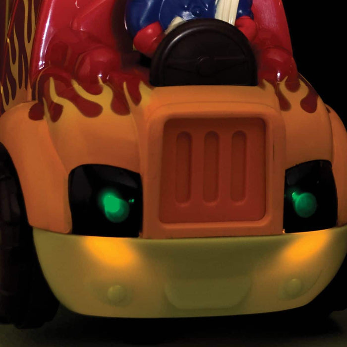 Toy fire truck with firefighters