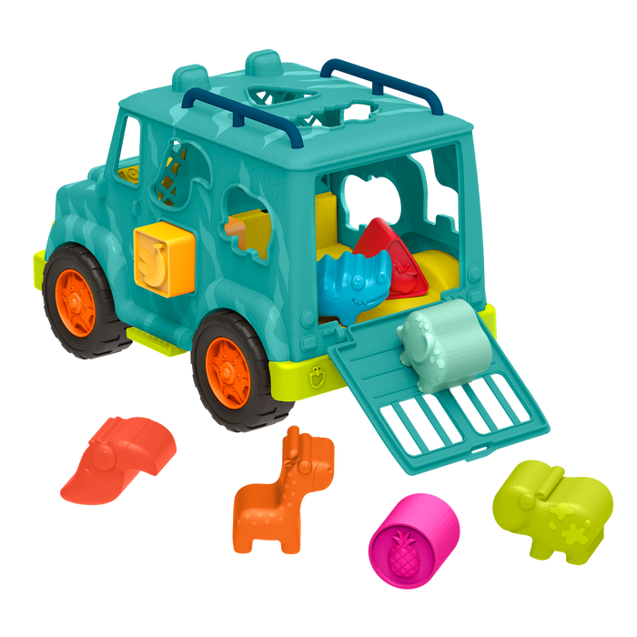 Shape sorter animal rescue truck.