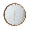 Baltimore Wall Clock 50cm Brass Finish Metal Frame Mirrored Face