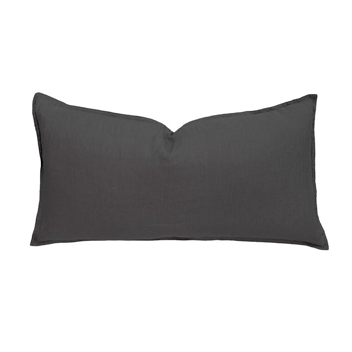 Bambury Linen Rectangle Cushion - Charcoal