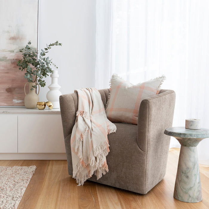 Bambury Stewart Square Cushion - Papaya