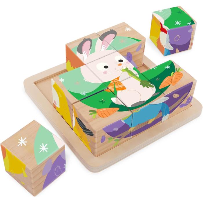 Battat - Puzzle 6 In 1 Cubes Pets