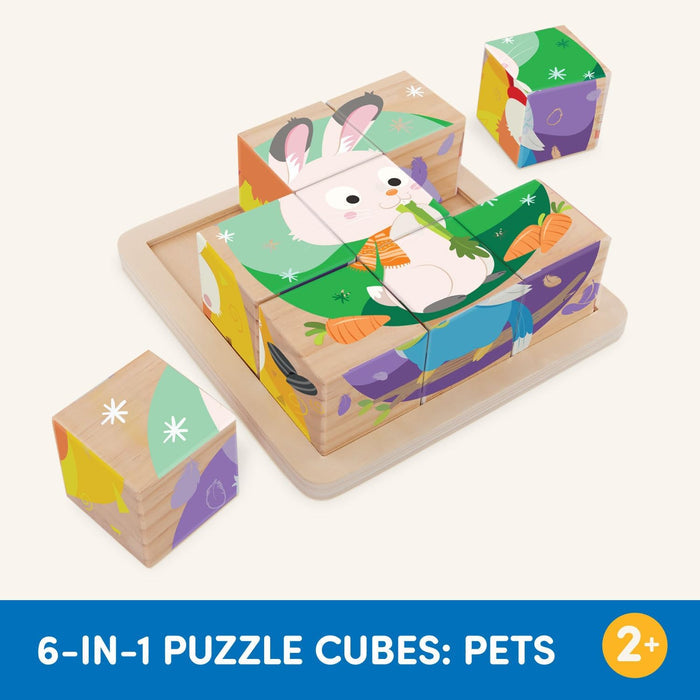 Battat - Puzzle 6 In 1 Cubes Pets