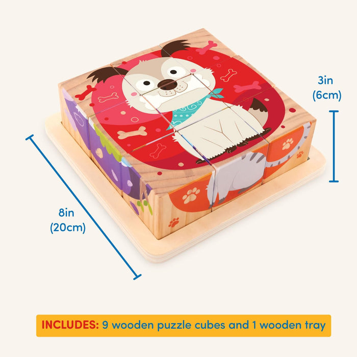 Battat - Puzzle 6 In 1 Cubes Pets