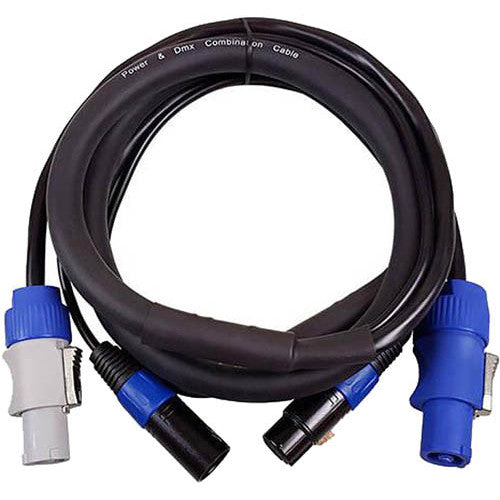 Blizzard Cool Cable powerCON & DMX 5-Pin Combo Cable (10') - Voice and Video Sales