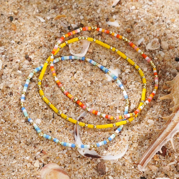 Bohemian Glass Beaded Bracelet
