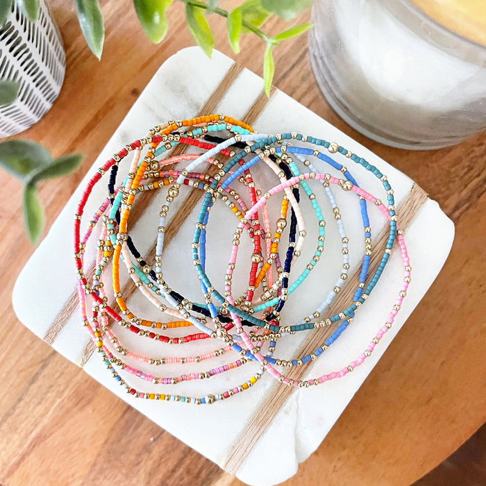 Bohemian Glass Beaded Bracelet
