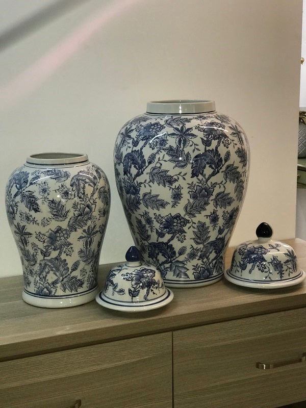 Chinoiserie Medium Porcelain Ginger Jar 45cm Chinese Style Home Decor