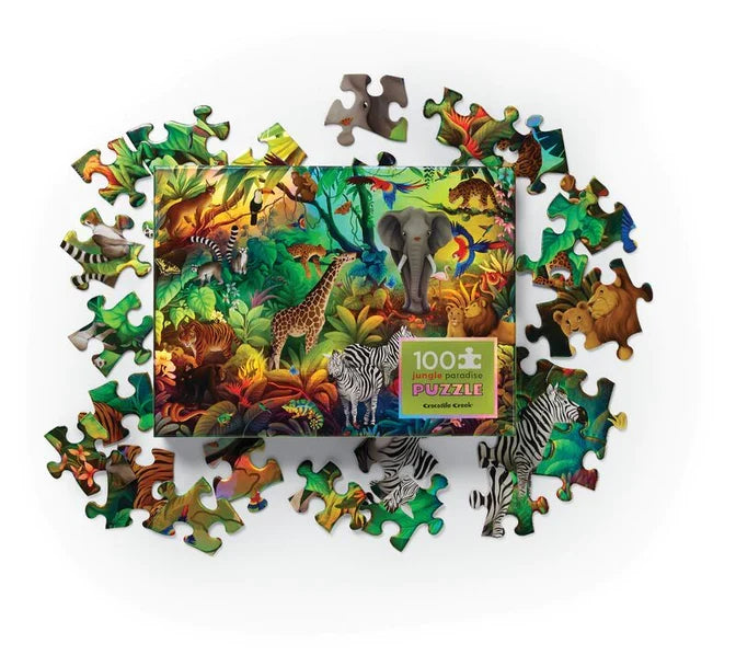 Crocodile Creek - Holographic Puzzle 100pc Jungle Paradise