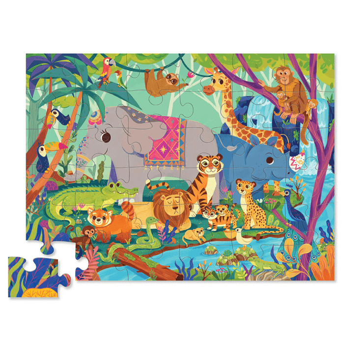 Crocodile Creek - Puzzle 36pcs - In the Jungle Floor Puzzle