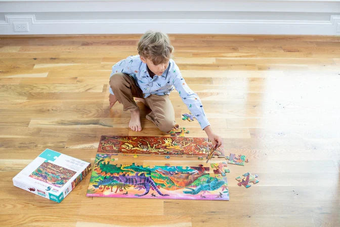 Crocodile Creek - Puzzle 48pcs - Above & Below Dinosaur World