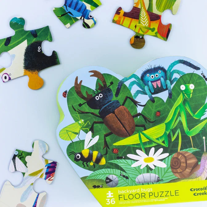 Crocodile Creek - Puzzle Floor 36pcs Backyard Bugs