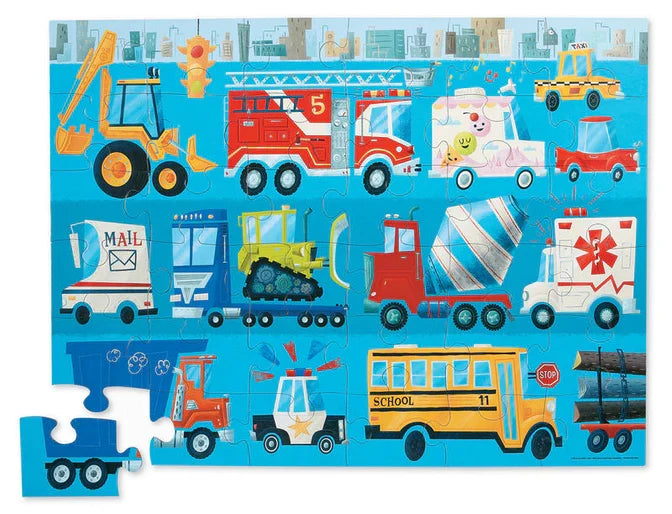 Crocodile Creek - Puzzle Floor 36pcs Vehicles