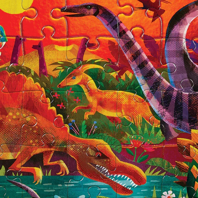 Crocodile Creek - Puzzle Foil 60pcs Dazzling Dinosaurs