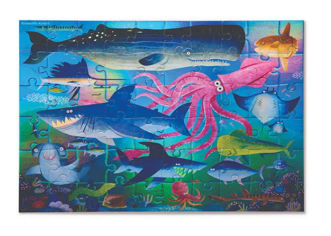 Crocodile Creek - Puzzle Foil 60pcs Shimmering Sharks