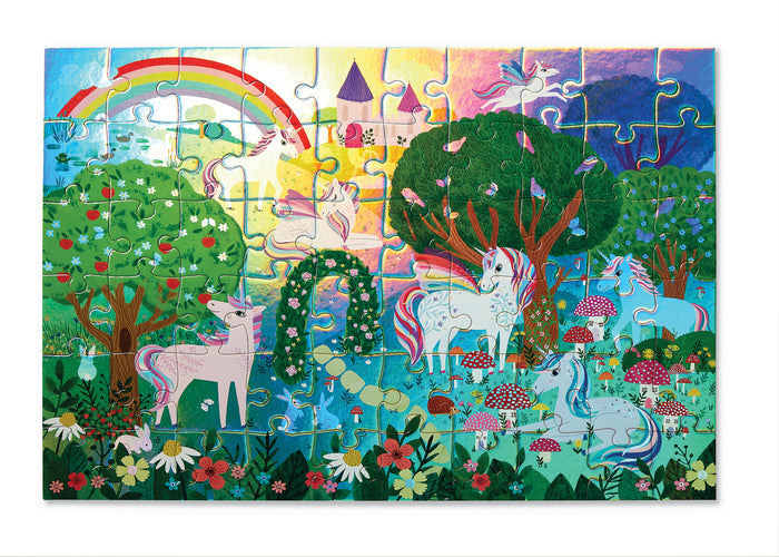 Crocodile Creek - Puzzle Uni Foil 60pcs Sparkling Unicorn