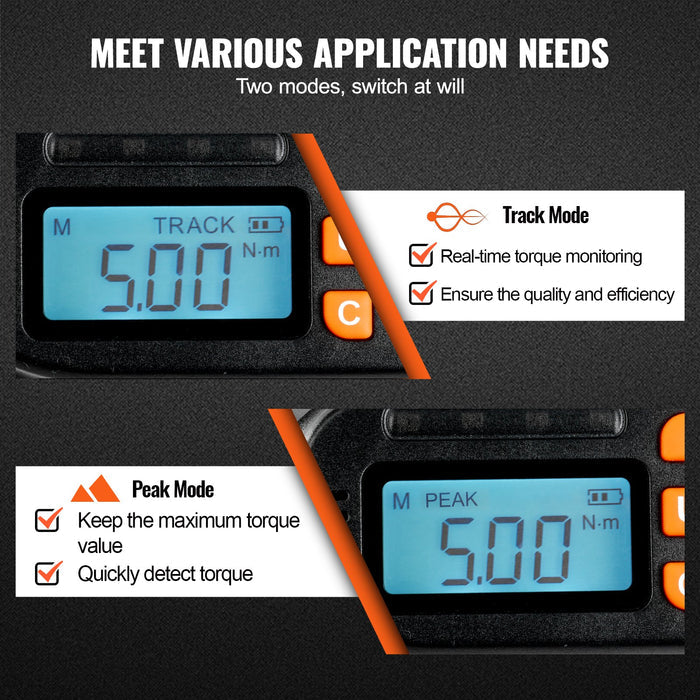 Digital Torque Screwdriver 1/4" 2.65-70.67in/lb 0.01N.m Increment