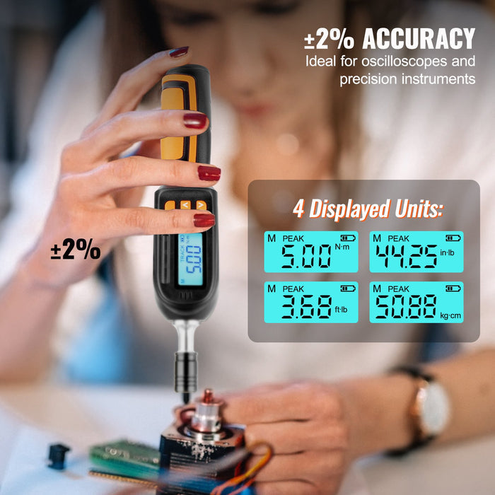 Digital Torque Screwdriver 1/4" 2.65-70.67in/lb 0.01N.m Increment