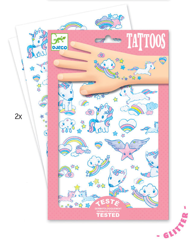 Djeco - 50+ Unicorns Tattoos