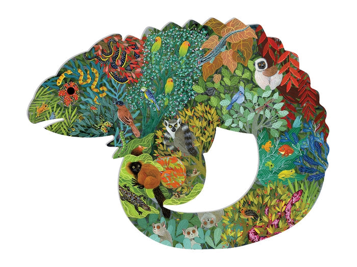 Djeco - Chameleon Shaped 150pc Art Puzzle