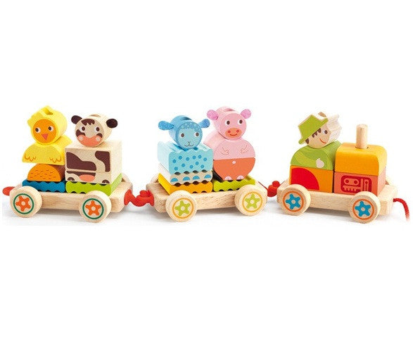 Djeco - Creafarm Wooden Train