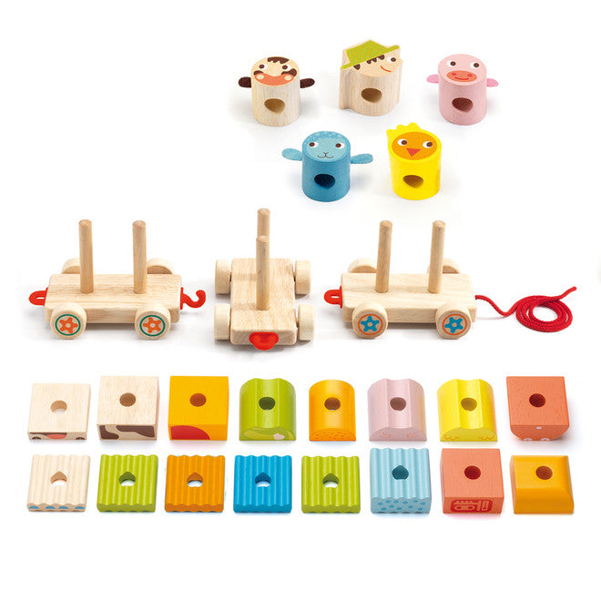 Djeco - Creafarm Wooden Train