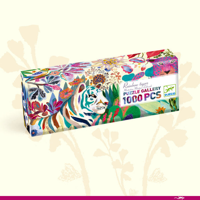 Djeco - Puzzle Gallery 1000pc - Rainbow Tigers