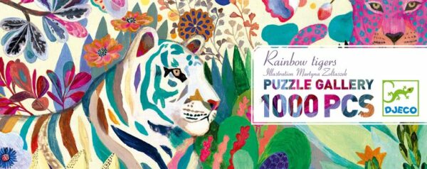Djeco - Puzzle Gallery 1000pc - Rainbow Tigers