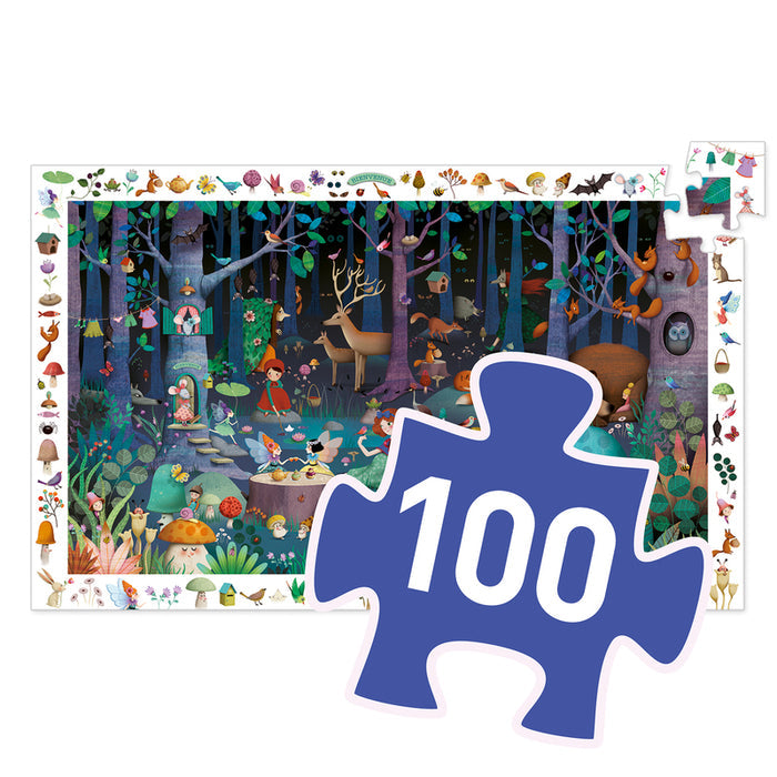 Djeco - Puzzle Observation 100pcs - Enchanted Forest