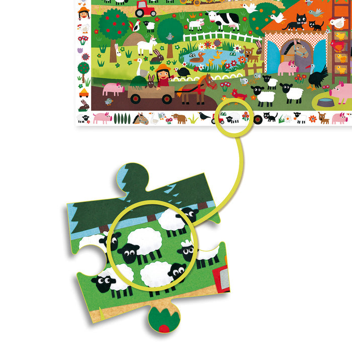Djeco - Puzzle Observation 35pcs - The Farm