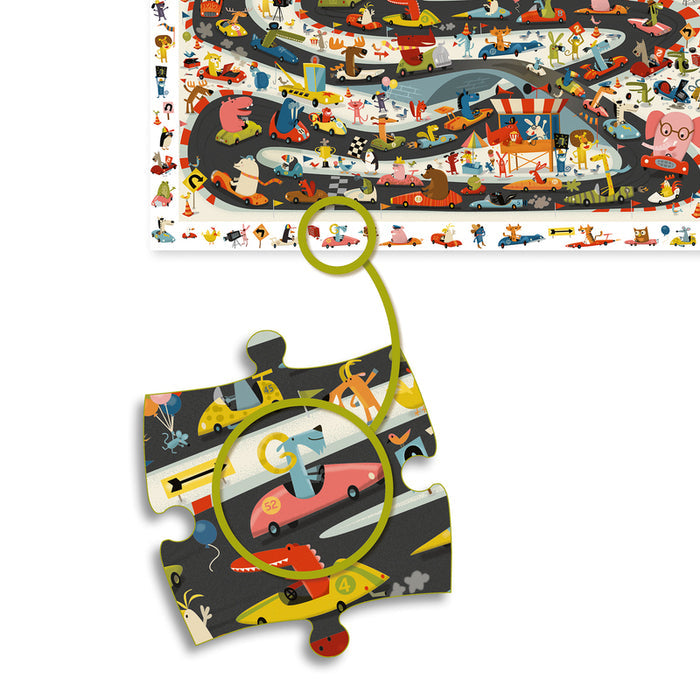 Djeco - Puzzle Observation 54pcs - Car Rally