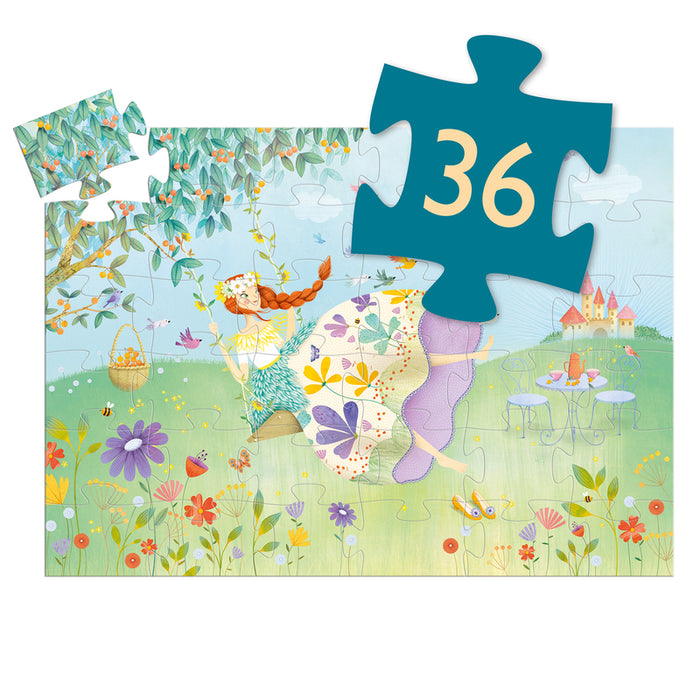 Djeco - Puzzle Silhouette 36pcs - The Princess Of Spring