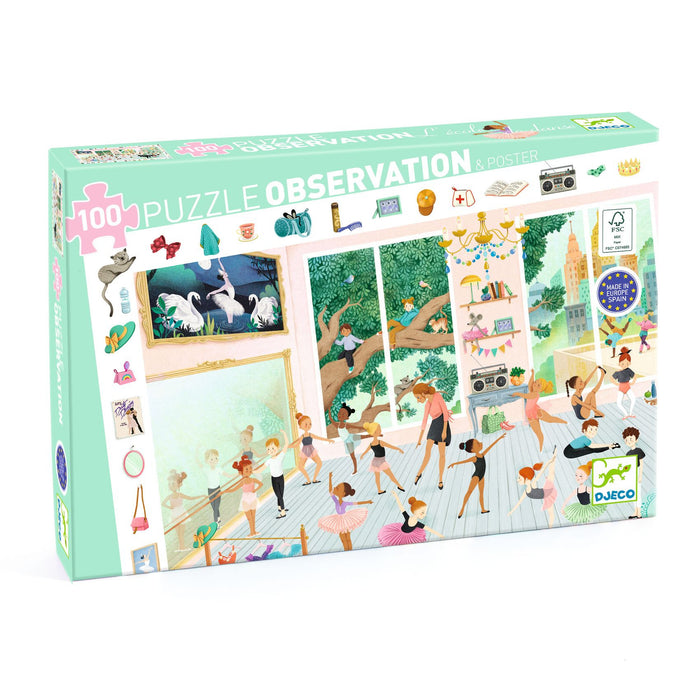 Djeco - The Dance School 100pc Observation Puzzle