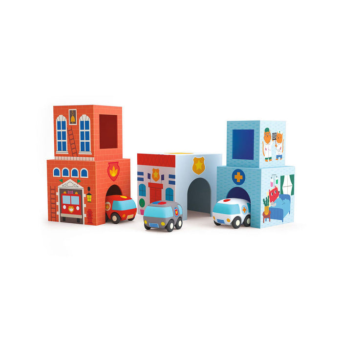 Djeco - Topani Car Blocks