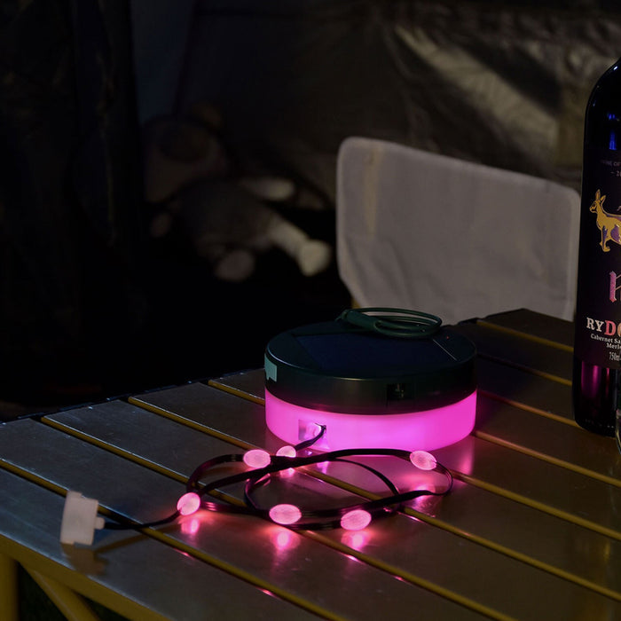 Double Powered Outdoor Camping LED String Light USB Solar Charging