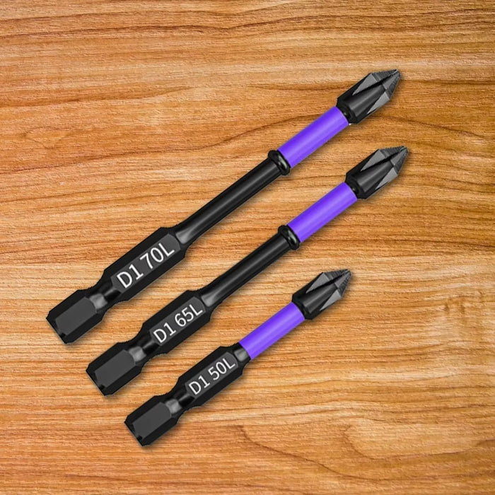 6/12 Pcs Magnetic Screwdriver Bits Non-slip Shockproof Phillips Impact Bits