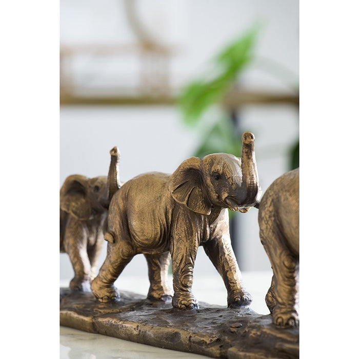 Elephant Family of 3 Statue Polyresin Home and Office Decor - 45.5 cm