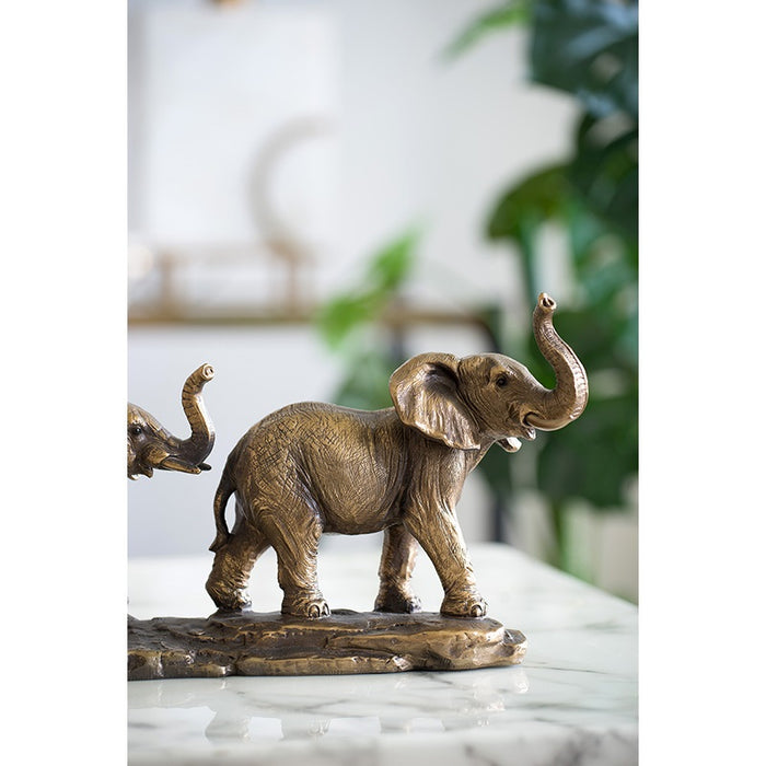 Elephant Family of 3 Statue Polyresin Home and Office Decor - 45.5 cm