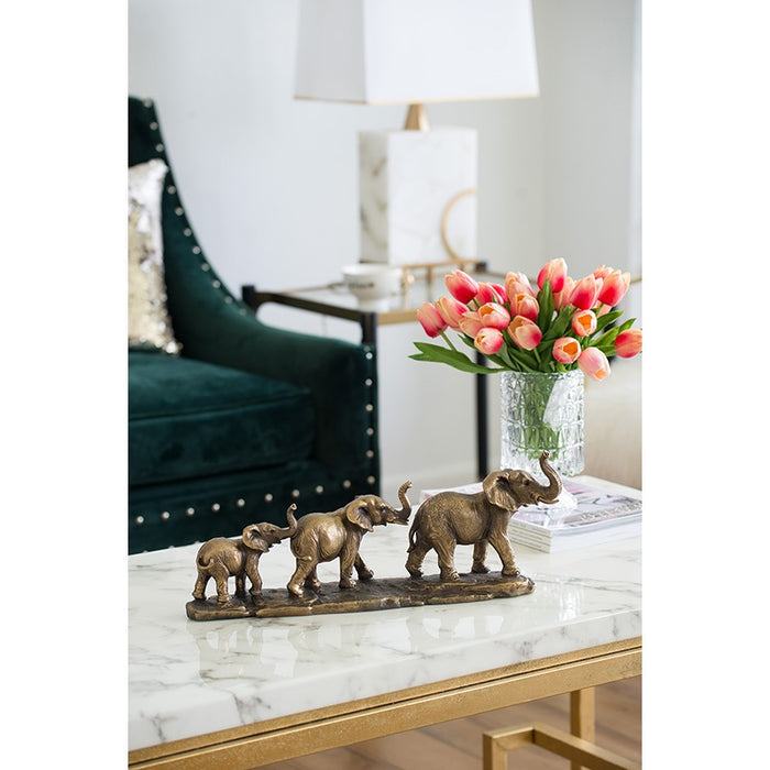 Elephant Family of 3 Statue Polyresin Home and Office Decor - 45.5 cm