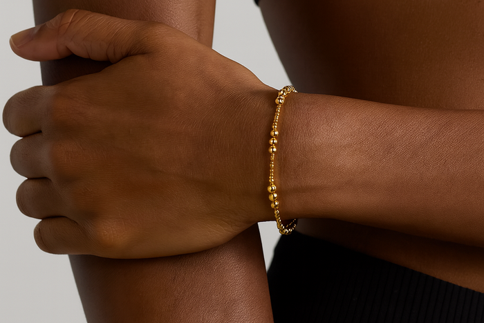 ELLA Gold-Filled Beaded Stretchy Bracelet